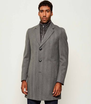 Płaszcz męski jesienny BOSS BLACK ze sklepu: Gomez Fashion Store w kategorii: Płaszcze męskie - zdjęcie 874714-BD9-10338_BB255M000293041