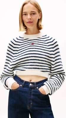 Sweter damski na zimę casual Tommy Jeans ze sklepu: Gomez Fashion Store w kategorii: Swetry damskie - zdjęcie 874714-BD9-10338_TM255W000126Z96