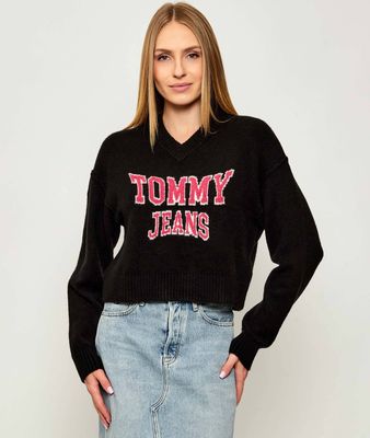 Sweter damski casual Tommy Jeans ze sklepu: Gomez Fashion Store w kategorii: Swetry damskie - zdjęcie 874714-BD9-10338_TM255W000135D44