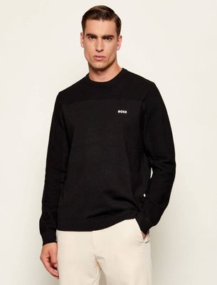 BOSS GREEN - Sweter męski casual ze sklepu: Gomez Fashion Store w kategorii: Swetry męskie - zdjęcie 874714-BD9-10338_BG255M000070001