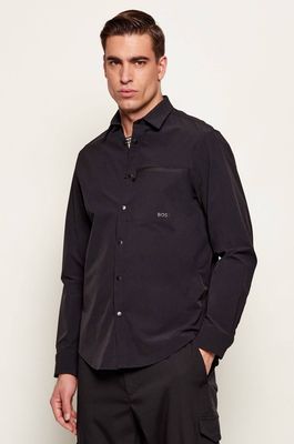 Koszula męska z klasycznym kołnierzykiem BOSS GREEN ze sklepu: Gomez Fashion Store w kategorii: Koszule męskie - zdjęcie 874714-BD9-10338_BG255M000111001