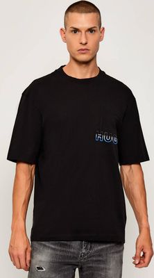 T-shirt męski casual Hugo Blue ze sklepu: Gomez Fashion Store w kategorii: T-shirty męskie - zdjęcie 874714-BD9-10338_BJ255M000027001