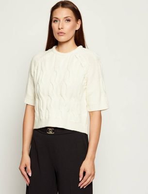 Sweter damski casual Liu Jo ze sklepu: Gomez Fashion Store w kategorii: Swetry damskie - zdjęcie 874714-BD9-10338_LC254W000047E30