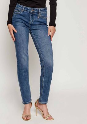 Jeansy damskie na wiosnę Liu Jo ze sklepu: Gomez Fashion Store w kategorii: Jeansy damskie - zdjęcie 874714-BD9-10338_LJ254W000033ZC1