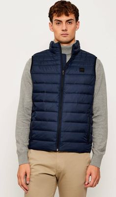 BOSS ORANGE - Kamizelka męska casualowa jesienna ze sklepu: Gomez Fashion Store w kategorii: Kamizelki męskie - zdjęcie 874714-BD9-10338_BO255M000055404