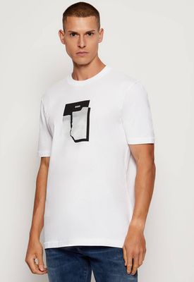 T-shirt męski wiosenny BOSS ORANGE ze sklepu: Gomez Fashion Store w kategorii: T-shirty męskie - zdjęcie 874714-BD9-10338_BO255M000076100