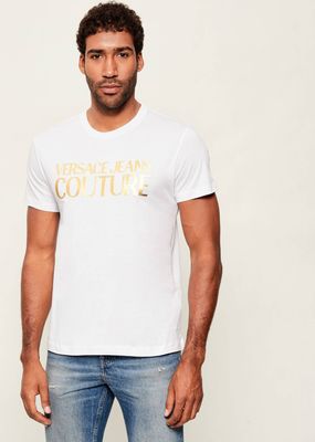 T-shirt męski wiosenny Versace Jeans Couture ze sklepu: Gomez Fashion Store w kategorii: T-shirty męskie - zdjęcie 874714-BD9-10338_VR255M000061A10