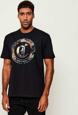 T-shirt męski młodzieżowy Just Cavalli ze sklepu: Gomez Fashion Store w kategorii: T-shirty męskie - zdjęcie 874714-BD9-10338_CA255M000044899