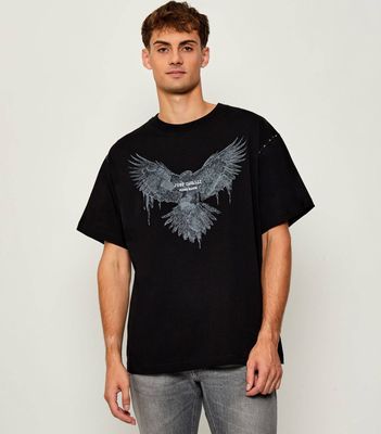 T-shirt męski młodzieżowy Just Cavalli ze sklepu: Gomez Fashion Store w kategorii: T-shirty męskie - zdjęcie 874714-BD9-10338_CA255M000051899