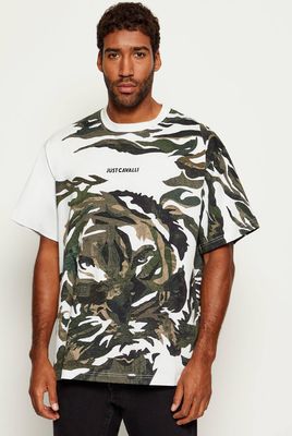 T-shirt męski Just Cavalli ze sklepu: Gomez Fashion Store w kategorii: T-shirty męskie - zdjęcie 874714-BD9-10338_CA255M000052047