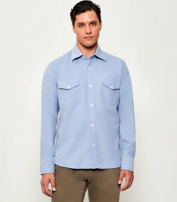 Koszula męska na wiosnę Oscar Jacobson ze sklepu: Gomez Fashion Store w kategorii: Koszule męskie - zdjęcie 874714-BD9-10338_OJ255M000004100
