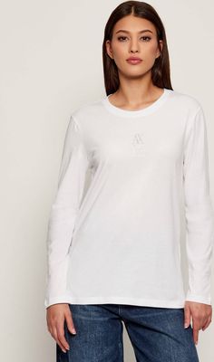 Armani Exchange - Bluzka damska jesienna ze sklepu: Gomez Fashion Store w kategorii: Bluzki damskie - zdjęcie 874714-BD9-10338_AX255W000067H55