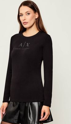 Bluzka damska jesienna casual Armani Exchange ze sklepu: Gomez Fashion Store w kategorii: Bluzki damskie - zdjęcie 874714-BD9-10338_AX255W000070H50