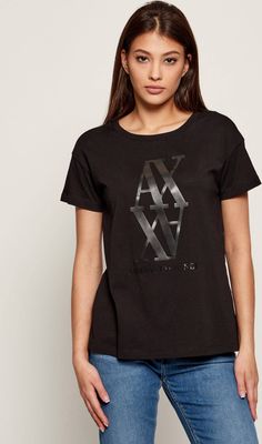 Bluzka damska Armani Exchange ze sklepu: Gomez Fashion Store w kategorii: Bluzki damskie - zdjęcie 874714-BD9-10338_AX255W000072H50