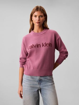 Sweter damski casualowy Calvin Klein Jeans ze sklepu: Gomez Fashion Store w kategorii: Swetry damskie - zdjęcie 874714-BD9-10338_CJ255W000016Y14