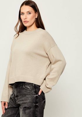 Sweter damski casualowy Calvin Klein Jeans ze sklepu: Gomez Fashion Store w kategorii: Swetry damskie - zdjęcie 874714-BD9-10338_CJ255W000029Y22