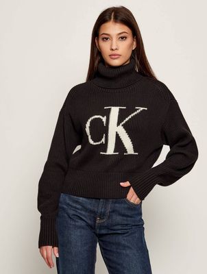 Sweter damski Calvin Klein Jeans ze sklepu: Gomez Fashion Store w kategorii: Swetry damskie - zdjęcie 874714-BD9-10338_CJ255W000032C64
