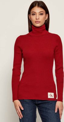 Calvin Klein Jeans - Sweter damski zimowy ze sklepu: Gomez Fashion Store w kategorii: Swetry damskie - zdjęcie 874714-BD9-10338_CJ255W000033881