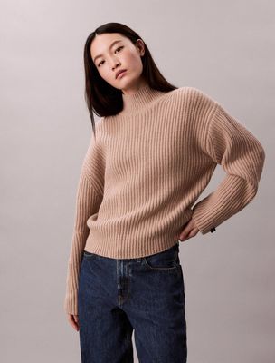 Sweter damski na zimę Calvin Klein Jeans ze sklepu: Gomez Fashion Store w kategorii: Swetry damskie - zdjęcie 874714-BD9-10338_CJ255W000054Y39