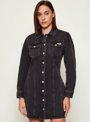 Sukienka koszulowa Calvin Klein Jeans ze sklepu: Gomez Fashion Store w kategorii: Sukienki - zdjęcie 874714-BD9-10338_CJ255W000068D10
