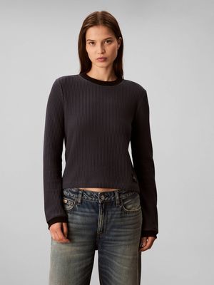 Bluzka damska casual Calvin Klein Jeans ze sklepu: Gomez Fashion Store w kategorii: Bluzki damskie - zdjęcie 874714-BD9-10338_CJ255W000080Y23