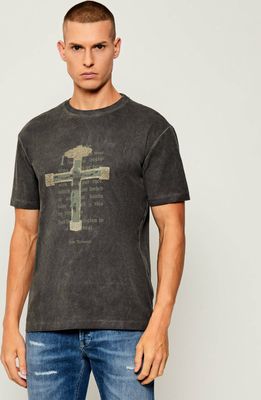 John Richmond - T-shirt męski młodzieżowy ze sklepu: Gomez Fashion Store w kategorii: T-shirty męskie - zdjęcie 874714-BD9-10338_JR255M000008001