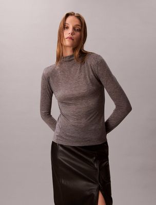 Bluzka damska jesienna casual Calvin Klein ze sklepu: Gomez Fashion Store w kategorii: Bluzki damskie - zdjęcie 874714-BD9-10338_CK255W000156D64