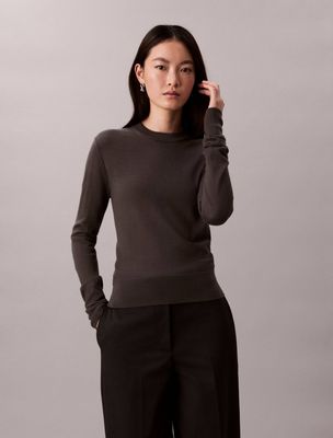 Calvin Klein - Sweter damski casual ze sklepu: Gomez Fashion Store w kategorii: Swetry damskie - zdjęcie 874714-BD9-10338_CK255W000164E10