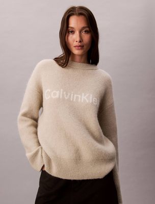Sweter damski na zimę Calvin Klein ze sklepu: Gomez Fashion Store w kategorii: Swetry damskie - zdjęcie 874714-BD9-10338_CK255W000166E13