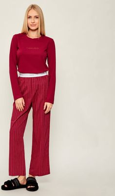 Piżama bez wzorów Calvin Klein Underwear ze sklepu: Gomez Fashion Store w kategorii: Piżamy damskie - zdjęcie 874714-BD9-10338_CU255W000035D80