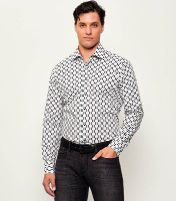 Koszula męska z klasycznym kołnierzykiem Karl Lagerfeld ze sklepu: Gomez Fashion Store w kategorii: Koszule męskie - zdjęcie 874714-BD9-10338_KL255M000074141