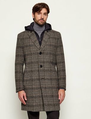 Płaszcz męski elegancki Karl Lagerfeld ze sklepu: Gomez Fashion Store w kategorii: Płaszcze męskie - zdjęcie 874714-BD9-10338_KL255M000119359