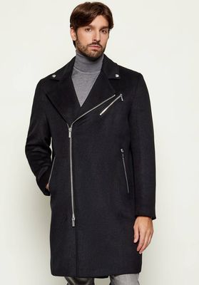 Płaszcz męski elegancki Karl Lagerfeld ze sklepu: Gomez Fashion Store w kategorii: Płaszcze męskie - zdjęcie 874714-BD9-10338_KL255M000120990