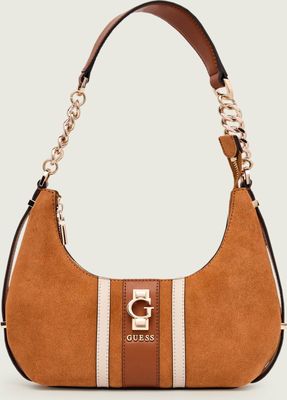 Torebka hobo elegancki Guess ze sklepu: Gomez Fashion Store w kategorii: Torebki hobo - zdjęcie 874714-BD9-10338_GU255W000126373