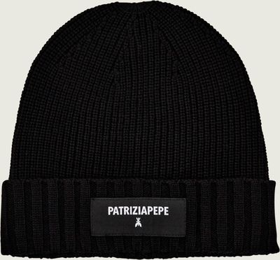 Czapka zimowa damska casualowa Patrizia Pepe ze sklepu: Gomez Fashion Store w kategorii: Czapki zimowe damskie - zdjęcie 874714-BD9-10338_PK255W000017049