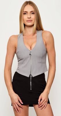Kamizelka damska na wiosnę casual Patrizia Pepe ze sklepu: Gomez Fashion Store w kategorii: Kamizelki damskie - zdjęcie 874714-BD9-10338_PK255W000029648