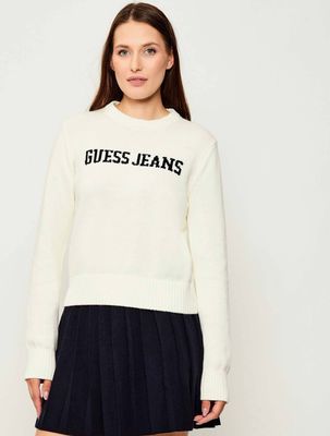 Sweter damski casualowy Guess Jeans ze sklepu: Gomez Fashion Store w kategorii: Swetry damskie - zdjęcie 874714-BD9-10338_GE255W000005L60