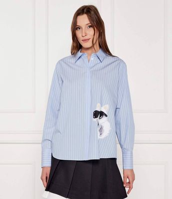 Koszula damska Karl Lagerfeld ze sklepu: Gomez Fashion Store w kategorii: Koszule damskie - zdjęcie 874714-BD9-10338_KL254W000045D71