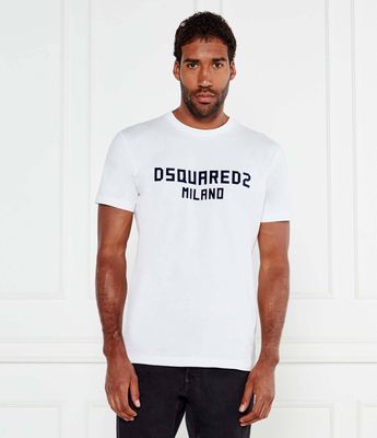 T-shirt męski w stylu młodzieżowym Dsquared2 ze sklepu: Gomez Fashion Store w kategorii: T-shirty męskie - zdjęcie 874714-BD9-10338_DQ254M000035966