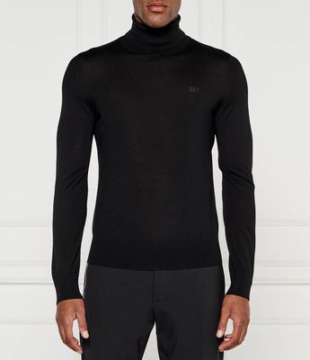 Sweter męski casual Dsquared2 ze sklepu: Gomez Fashion Store w kategorii: Swetry męskie - zdjęcie 874714-BD9-10338_DQ244M000056900