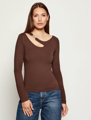 Bluzka damska jesienna Guess ze sklepu: Gomez Fashion Store w kategorii: Bluzki damskie - zdjęcie 874714-BD9-10338_GJ255W000050Q97