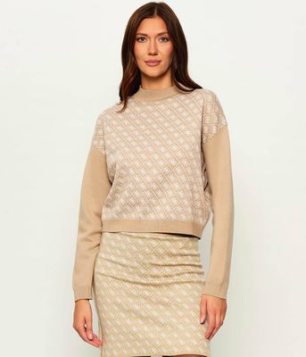 Sweter damski casual Guess ze sklepu: Gomez Fashion Store w kategorii: Swetry damskie - zdjęcie 874714-BD9-10338_GJ255W000063Z83