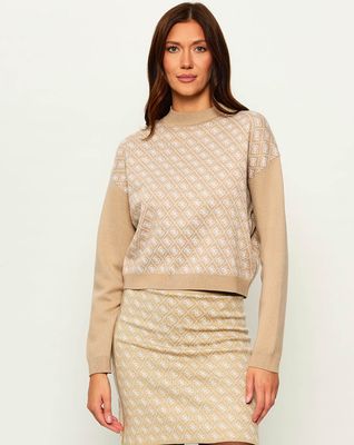 Sweter damski casual Guess ze sklepu: Gomez Fashion Store w kategorii: Swetry damskie - zdjęcie 874714-BD9-10338_GJ255W000063Z83