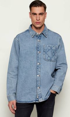 Koszula męska z klasycznym kołnierzykiem Calvin Klein Jeans ze sklepu: Gomez Fashion Store w kategorii: Koszule męskie - zdjęcie 874714-BD9-10338_CJ255M000040Y76