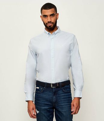 Koszula męska z kołnierzykiem button down Calvin Klein Jeans ze sklepu: Gomez Fashion Store w kategorii: Koszule męskie - zdjęcie 874714-BD9-10338_CJ255M000049W70