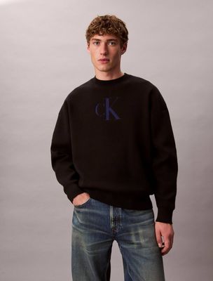 Sweter męski młodzieżowy Calvin Klein Jeans ze sklepu: Gomez Fashion Store w kategorii: Swetry męskie - zdjęcie 874714-BD9-10338_CJ255M000065C64