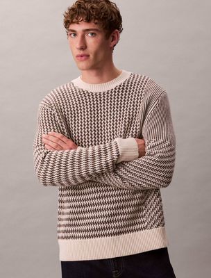Sweter męski casual na zimę Calvin Klein ze sklepu: Gomez Fashion Store w kategorii: Swetry męskie - zdjęcie 874714-BD9-10338_CK255M000161E47