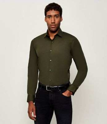 Calvin Klein - Koszula męska z klasycznym kołnierzykiem ze sklepu: Gomez Fashion Store w kategorii: Koszule męskie - zdjęcie 874714-BD9-10338_CK255M000183E69