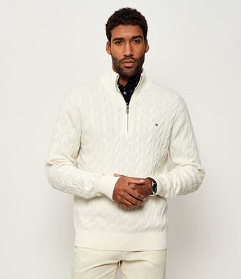 Sweter męski casual na zimę Tommy Hilfiger ze sklepu: Gomez Fashion Store w kategorii: Swetry męskie - zdjęcie 874714-BD9-10338_TH255M000179L35