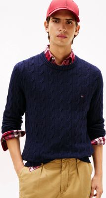 Sweter męski na zimę casualowy Tommy Hilfiger ze sklepu: Gomez Fashion Store w kategorii: Swetry męskie - zdjęcie 874714-BD9-10338_TH255M000188F23